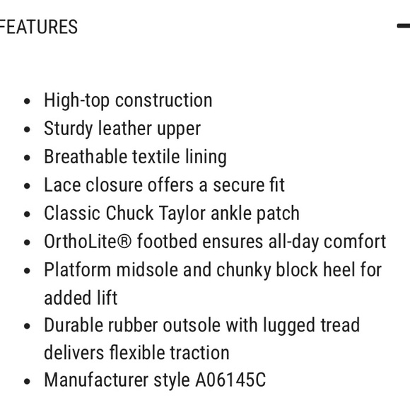 Converse Chuck 70 De Luxe Heel Leather Shoe - Black Monochrome - Picture 8 of 9